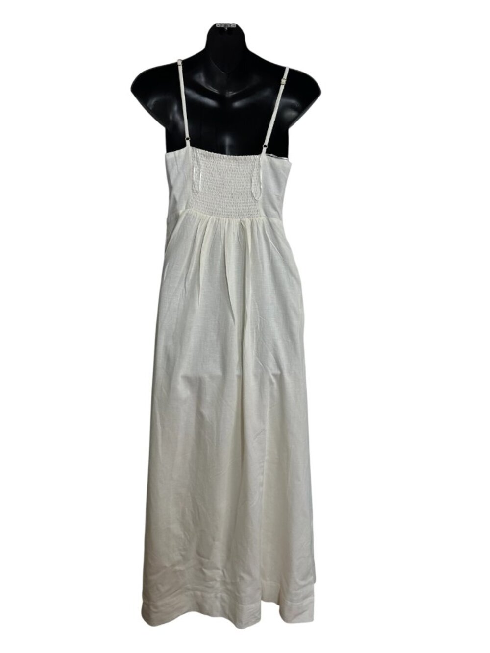 L*Space Mabel Maxi Dress Small Cream Linen Blend Cutout Tie Front NWT - Picture 7 of 10